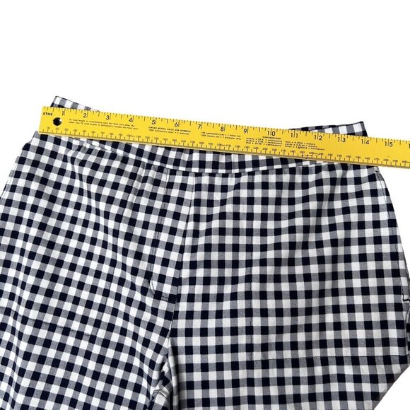 Susan Graver Weekend Womens S Capris 2 Pair White & Blue Gingham Pull On Summer - Picture 8 of 16